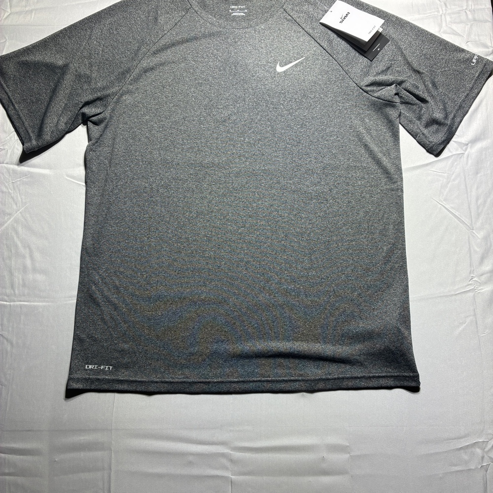 Nike Swim Hydroguard Rash Guard Mens - M - Gray - Dri-FIT UPF 40+ NWT